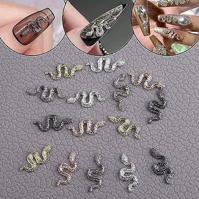 Dropship 30PCS A Bag New Nail Art Alloy Zircon Snake Rose Gold And Silver  Metal Jewelry Nail Diamonds to Sell Online at a Lower Price