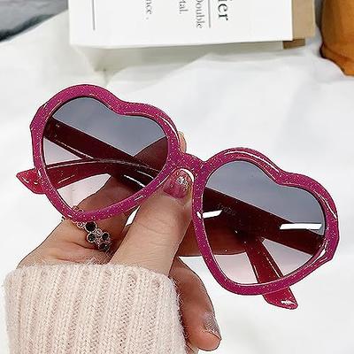 Heart Sunglasses - Pink Glitter – Cheeky Plum