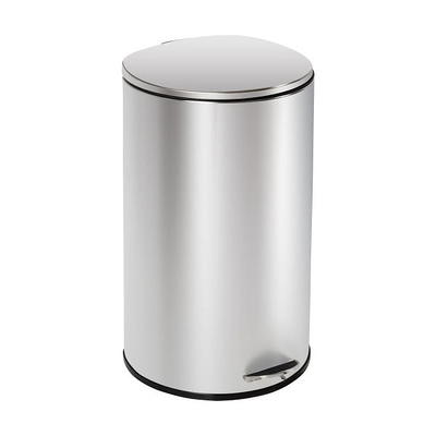 Mainstays 7.9 gal / 30 L Round Stainless Steel Office Garbage Can with Lid