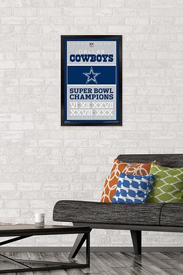 Dallas Cowboys Super Bowl Champions 24.25'' x 35.75'' Framed Poster