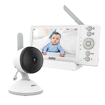 Momcozy Baby Monitor with 2 Cameras 5' 1080P Split Screen Video Baby  Monitor with Camera and Audio no WiFi for Baby Safety 5000mAh Battery  Infrared
