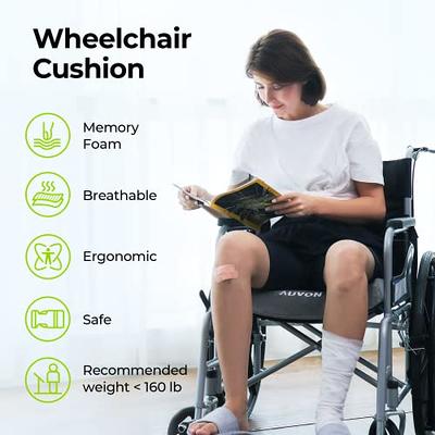 AUVON Wheelchair Seat Cushions, Memory Foam Pressure Relief Chair