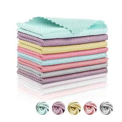 8PCs Microfiber Cleaning Cloth Dishtowel Multifunctional Reusable Kitchen  Towels