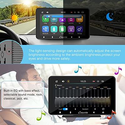 Carpuride 7Inch Portable Car Stereo Radio Wireless Apple Carplay Android  Auto