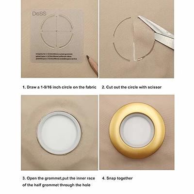 32 Pack Curtain Grommets,DeSS Inner Diameter 1-9/16(40mm) Curtain Eyelet  Rings Nanoscale Low Noise Roman Ring (Matt Gold)