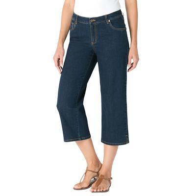 Plus Size Women's Capri Stretch Jean by Woman Within in Indigo (Size 36 WP)  - Yahoo Shopping