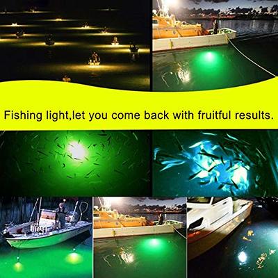 RTNLIT 16W Underwater Fishing Light, DC 12-48V Green LED