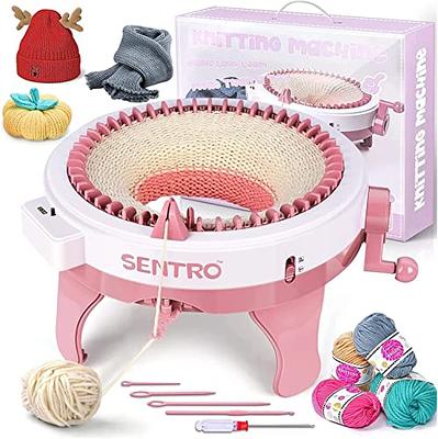 Brimoon SENTRO 48 Needles Knitting Machine, Smart Weaving Loom Round Knitting  Machines with Row Counter for Adults or Kids，DIY Knit Loom Machine Kit for  Hat, Scarves, Gloves, Socks - Yahoo Shopping