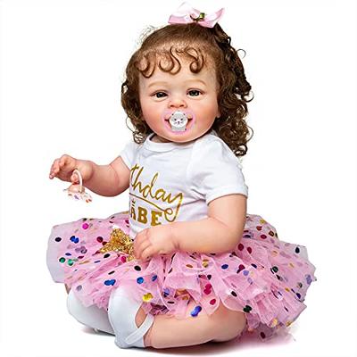 Reborn Baby Dolls Black Girl, 24 Inch Realistic Reborn Doll African  American Newborn Weighted Baby Dolls That Look Real