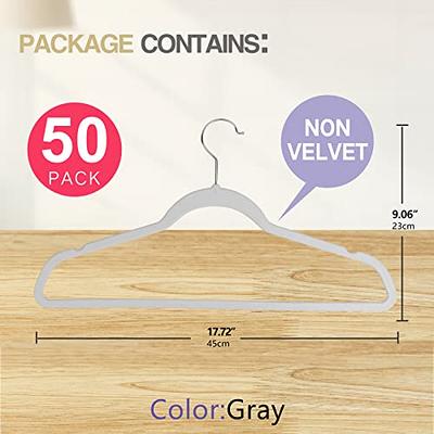 Kitcheniva Plastic Hangers Durable Slim Pack of 50 Gray, Pack of 50 -  Gerbes Super Markets