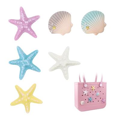 WORBSS 5Pack Beach Bag Charms Accessories - Decorative Set for Bogg Bags -  Diy Charm for Beach Totes with Holes - Fashion Designer Gifts for Women