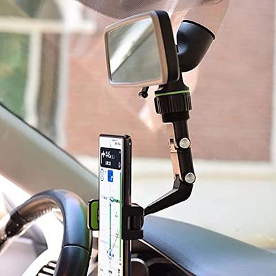 Hold Up 360°Rotatable and Retractable Car Phone Holder, Multifunctional  Rearview Mirror Mobile Holder [Upgraded] Universal Phone Mount for Car