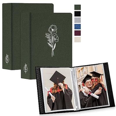 Photo Album 4x6 50 Pockets 2 Packs, Leather Cover Mini Photo Book, Can Save  1