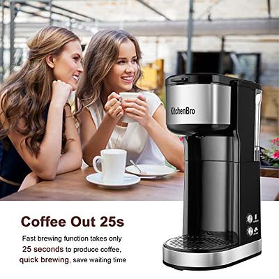 Vimukun Single Serve Coffee Maker Coffee Brewer Compatible with K-Cup Single Cup Capsule with 6 to 14oz Reservoir, Mini Size (Black)