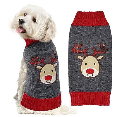 NACOCO Dog Sweater Pet Christmas Elk Bells Sweaters Halloween