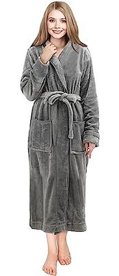 Women Shawl Collar Fleece Bathrobe & Spa Robe