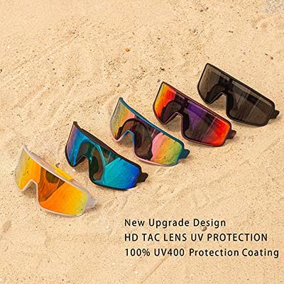 HAAYOT Cycling Glasses,Polarized Baseball Sunglasses for Men  Women with 1 or 5 Lenses,Sports Running Biking Fishing Sunglasses,Black Eed  : Sports & Outdoors