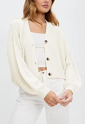 Caracilia Women's Chunky Cardigans Sweaters Open Front Long Sleeve