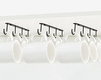 YQBOOM Mug Hanger Under Cabinet 3 Pcs Iron Mug Rack Wall Mounted