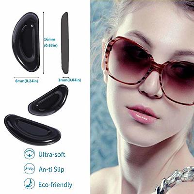 Eyeglass Nose Pads, Soft Silicone Adhesive Glasses Nose Pad, Anti-slip  Heighten Air Chamber Nose Pads For Full Plastic Frames, 10 Pairs Black