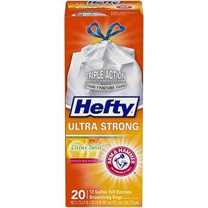 Hefty 110-Count 13 Gallon Ultra Strong Tall Kitchen Lavender and