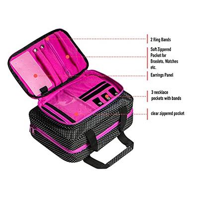 COOSKY Travel Hanging Toiletry Bag for Women, Holds Full-Size Shampoo, with  Jewelry Organizer Compartment, Extra Large Makeup Bag, Waterproof Cosmetic