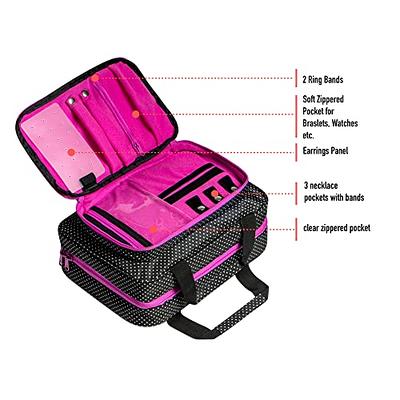 COOSKY Travel Hanging Toiletry Bag for Women, Holds Full-Size Shampoo, with  Jewelry Organizer Compartment, Extra Large Waterproof Cosmetic Makeup