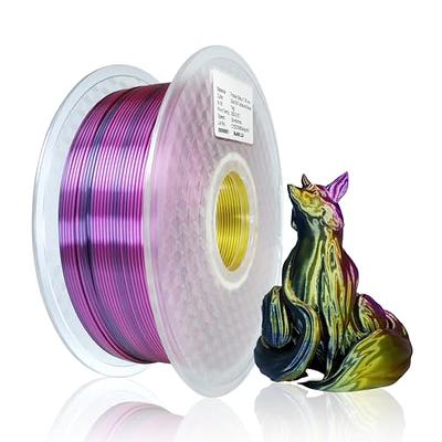 ERYONE Silk Tri-Color Coextrusion PLA Filament,3D Printer 1.75mm,+/-0.03mm,  Triple Color Filament 1KG(2.2lbs), Silk Red,Blue and Green