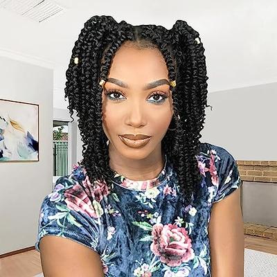 8 Packs Pre-twisted Passion Twist Crochet Hair for Black Women, 8