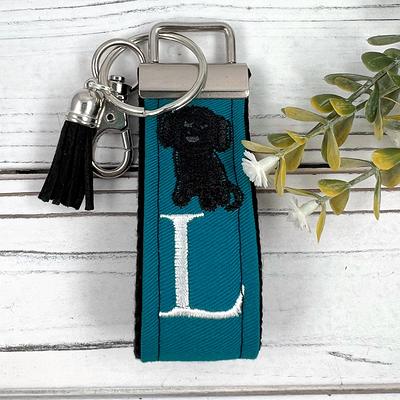 Handmade Black Goldendoodle Keychain, Doodle Mom, Golden Gift