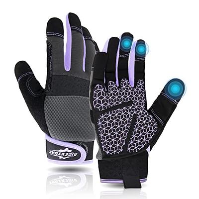 AIGEVTURE Womens Work Gloves XSmall Working Gloves for Women Work Gloves  with Grip Touch Screen,Breathable Mechanic Working Gloves Lightweight  Purple XS - Yahoo Shopping