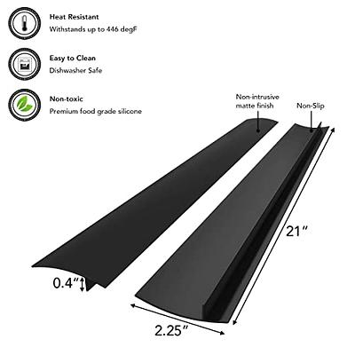  Linda's Essentials Silicone Stove Gap Covers (2 Pack), Heat  Resistant Oven Gap Filler Seals Gaps Between Stovetop and Counter, Easy to  Clean Stove Gap Guard (21 Inches, Black) : Appliances