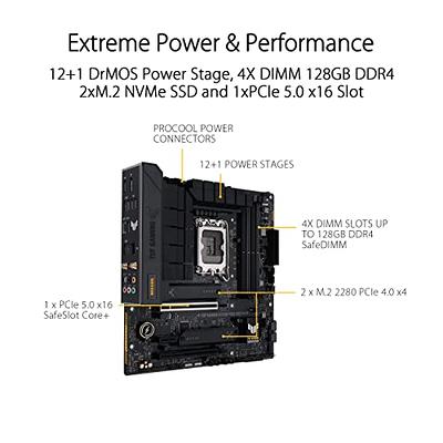 ASUS TUF GAMING B760-PLUS WIFI Intel B760 (13th and 12th Gen) LGA 1700 ATX  motherboard with PCIe 5.0, three PCIe 4.0 M.2 slots, DDR5, Realtek 2.5Gb  Ethernet, DisplayPort, HDMI, SATA 6 Gbps, 