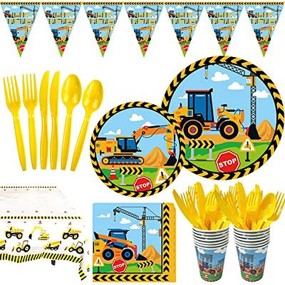 Rainmae Construction Birthday Party Supplies, Include Construction  Tablecloth, Dump Truck Banners, Construction Theme Plates Napkins Tableware  Set for Kids Construction Birthday Party Supply Serves 20 - Yahoo Shopping