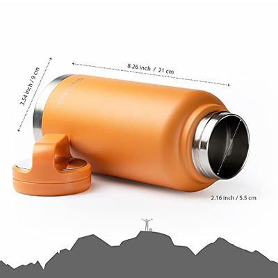 GrandTies 2 Lids Sports Stainless Steel Water Bottles – Wide Mouth Vacuum  Insulated Reusable Leak Proof BPA-Free Travel Metal Canteen, Thermos Bottles  for Men Women Gym (32 oz (946 mL), Carrot) - Yahoo Shopping
