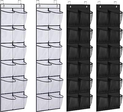 MISSLO 24 Fabric Pockets Shoe Organizer Over the Door Large