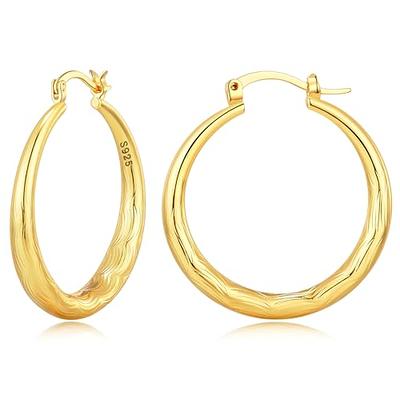 10K Solid Gold Earrings Huggies Multi-Tone - Aretes Oro Niña/Mujer