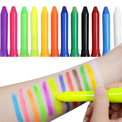 BADCOLOR Face Painting Kits for Kids, 12 Colors Twistable Face Paint  Sticks, 3 Type Brushes, Water Based Washable Face Paint Crayons Kit for  Halloween