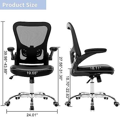 NEO CHAIR Office Chair Adjustable Desk Chair Mid Back Executive Comfortable  PU Leather Ergonomic Gaming Back Support Home Computer with Flip-up