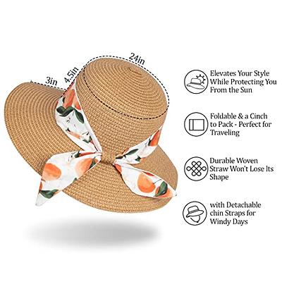 Sun Hat Womens, Beach Floppy Hats for Women Foldable, Wide Brim