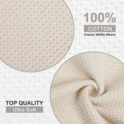 Kitinjoy 100% Cotton Kitchen Dish Cloths, 6-Pack Waffle Weave Dish Towels  for Drying Dishes Super Soft Absorbent Quick Drying Dish Rags, 12 X 12