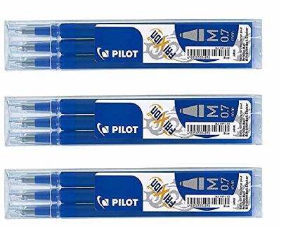 Pilot Frixion erasable pens refill, 9 refill bundle Blue color gel ink fine  point 07 (Blue)