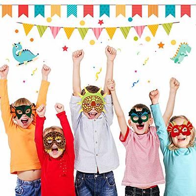 Animal Felt Masks Party Favors (24 Packs) for Kid - Safari Party Supplies with 24 Different Types - Great Idea for Petting Zoo | Farmhouse | Jungle