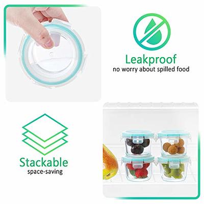 WeeSprout Baby Food Containers - Small 4 oz Containers with Lids, Leakproof  & Airtight, Freezer Safe, Dishwasher Safe, Thick Food Grade Plastic, Set