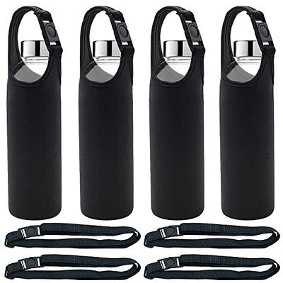 500ml Water Bottle Sleeve Cover Insulated Waterproof Neoprene Bottle Holder Carrier with Buckle Handle Black