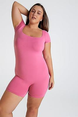 POSHDIVAH Women's Maternity Jumpsuit Square Neck Bodysuit Pregnancy T Shirt  Tops Short Sleeve Romper Pink Medium - Yahoo Shopping