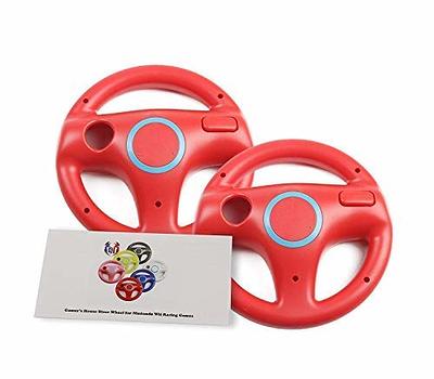 Mario Kart 8 with Red and Blue Steering Wheels Bundle for Nintendo