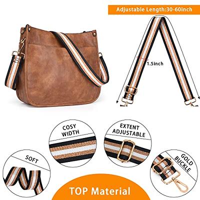 1.5 Inch Wide Brown Handbag Strap Adjustable Crossbody Bag 