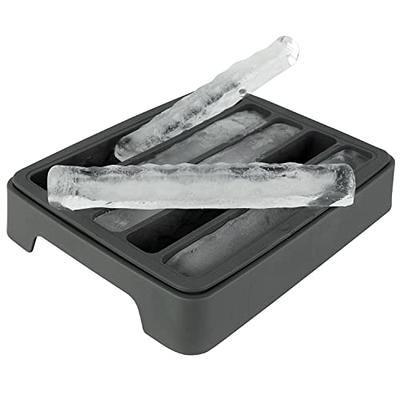 Tovolo Perfect Cube Silicone Ice Tray with Lid - Charcoal