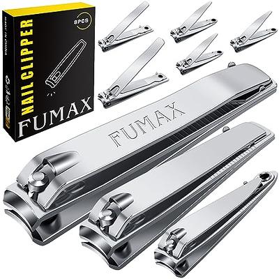 FUMAX 8PCS Nail Clippers Set Bulk for Men Women, Ultra Sharp Finger Nail  Clippers Adult and Toenail Clippers, Manicure Set with Nail Cleaner/File &  Sturdy Metal Tin Case - Yahoo Shopping